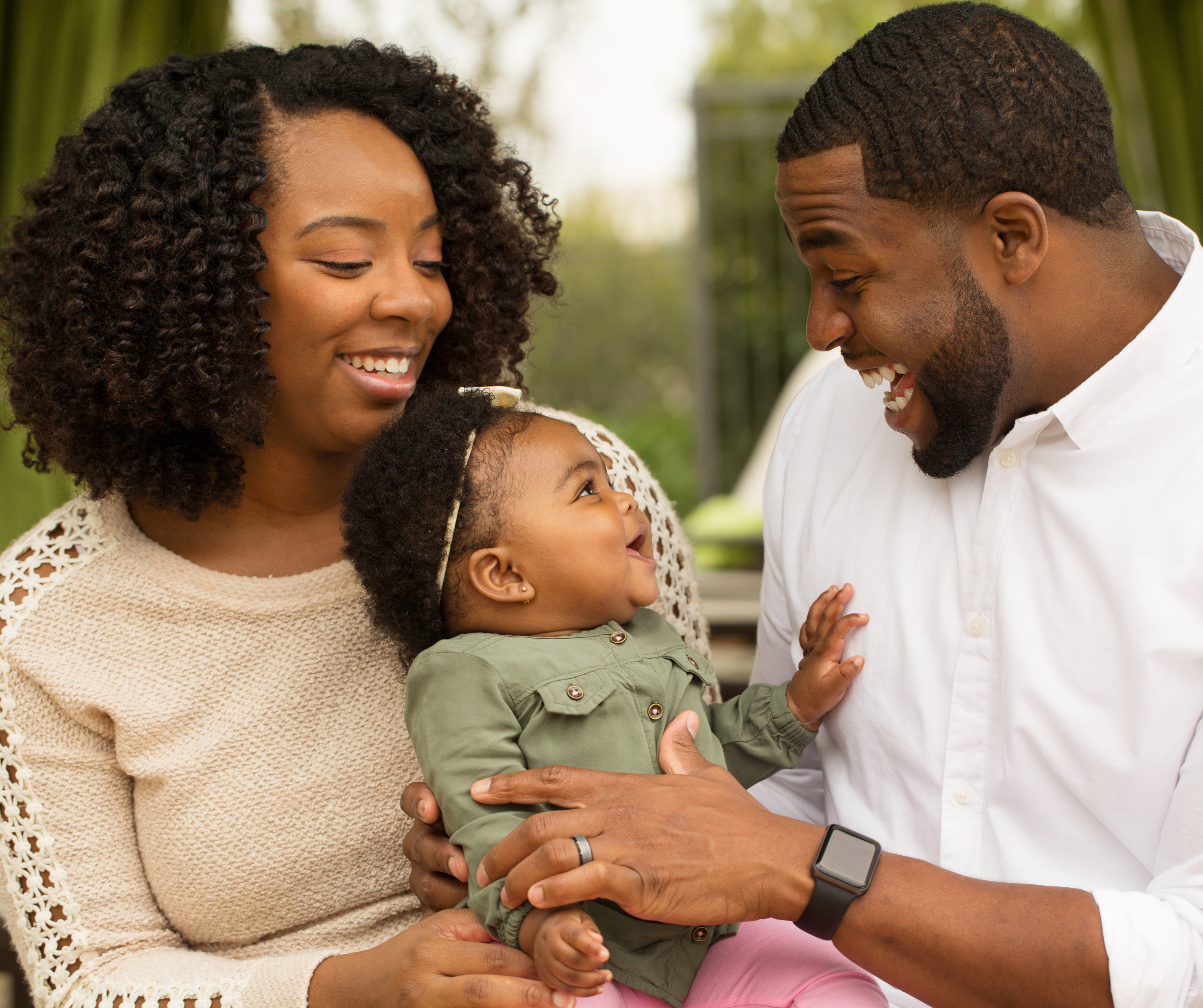 Young Batswana couple with baby.