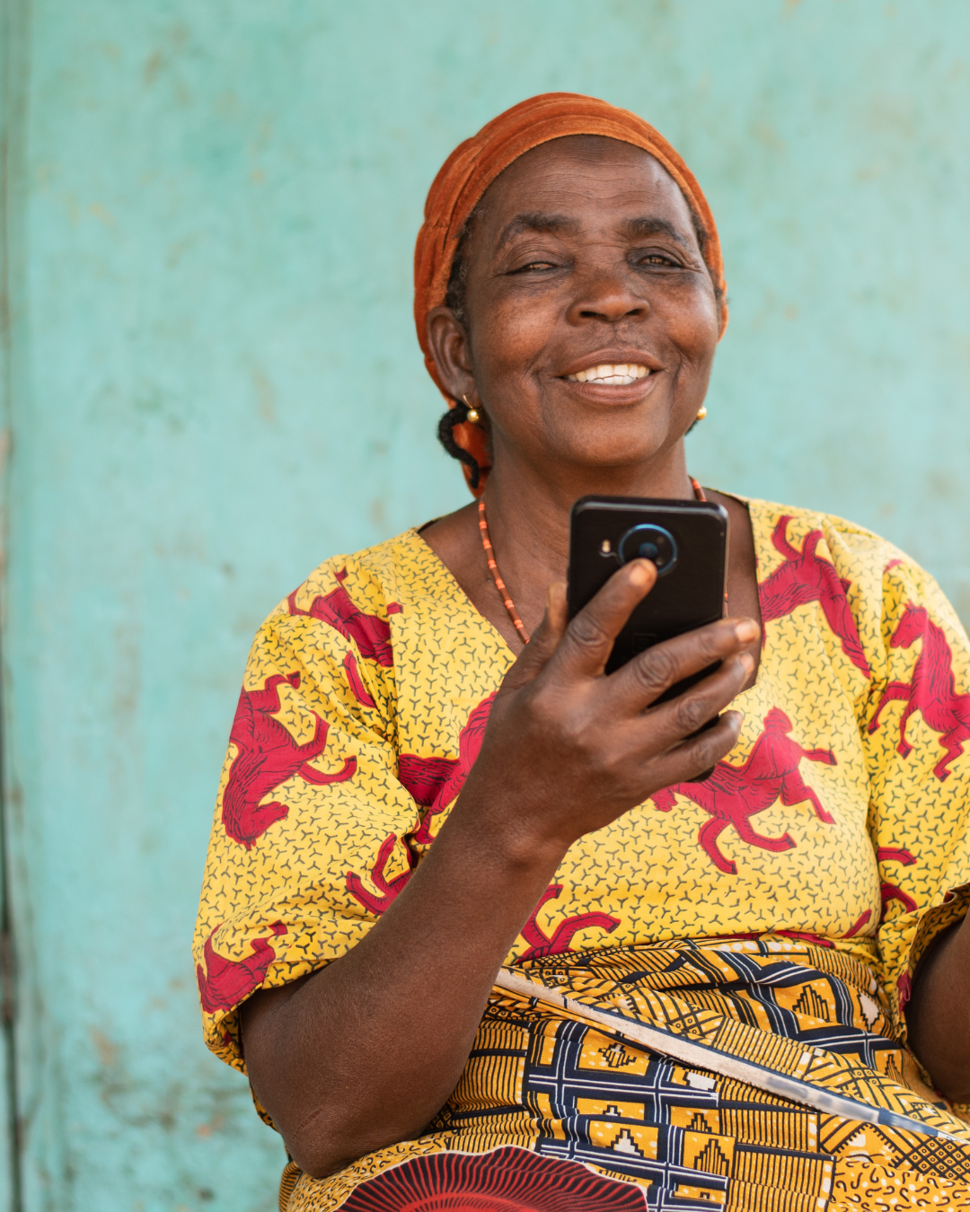 Elderly lady on cell phone