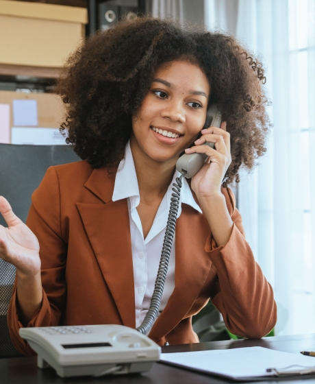 Corporate Women on telephone at the office